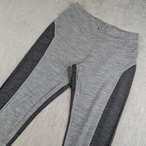 Icebreaker Jogger Women XS Gray Zoya Colorblock Merino Wool Blend Leggings